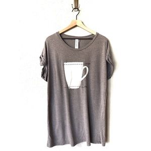 Forever 21 Grey Coffee Mug Graphic Tee